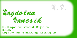 magdolna vancsik business card